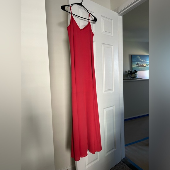 White House Black Market Coal Lace Up Back Maxi Dress - Picture 4 of 14